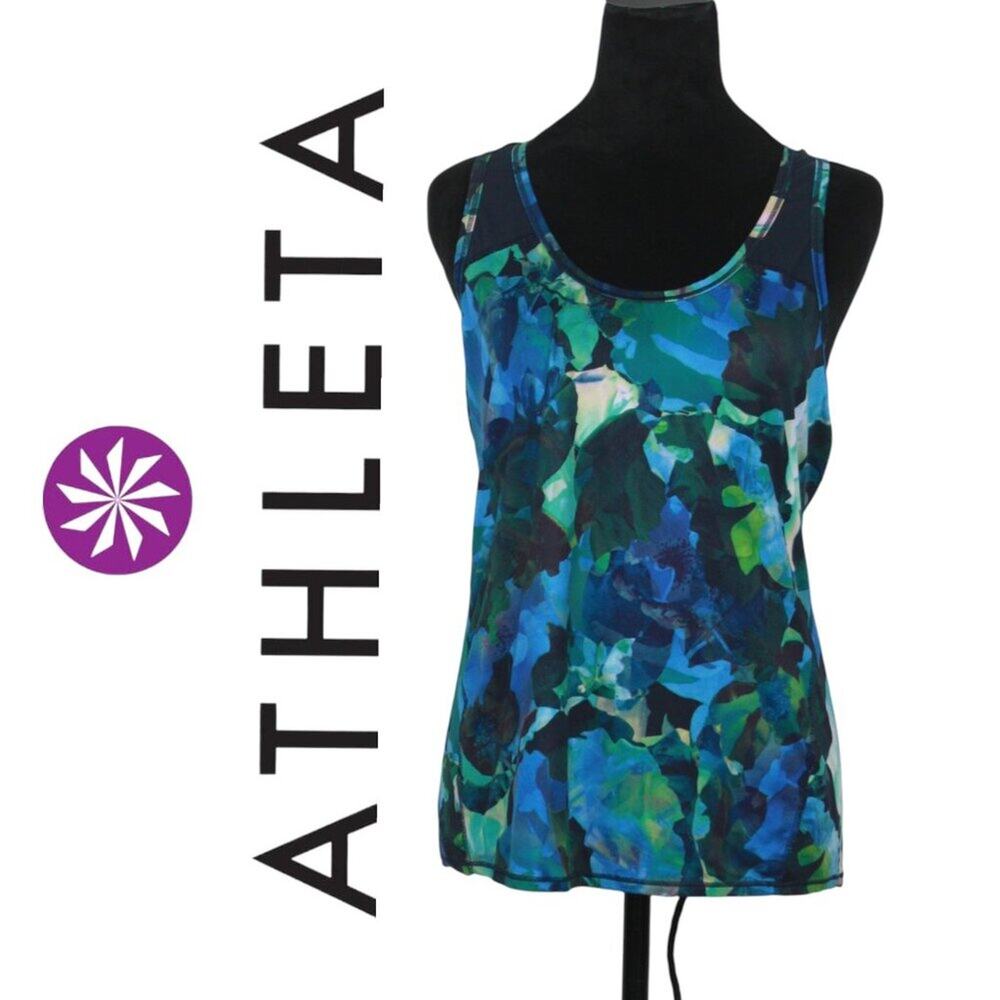Athleta Multi-Color Racer Back Tank Top Size Medium